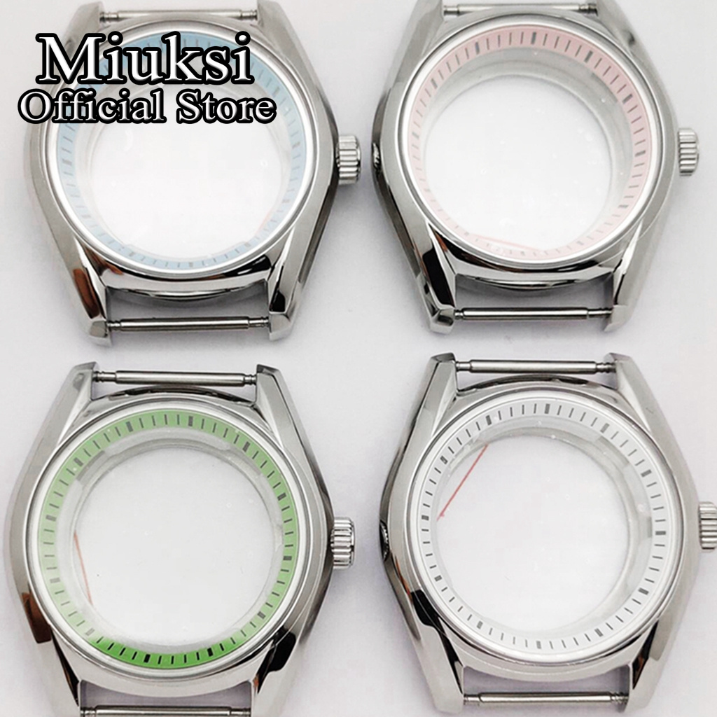 Exhibition Caseback - Miuksi 40mm silver watch case sterile