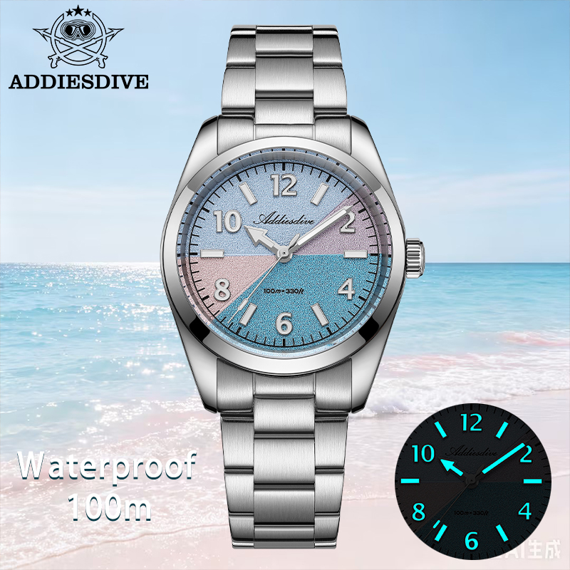 Luxury Watch Packaging Box - ADDIESDIVE Sapphire Glass Watch Women New