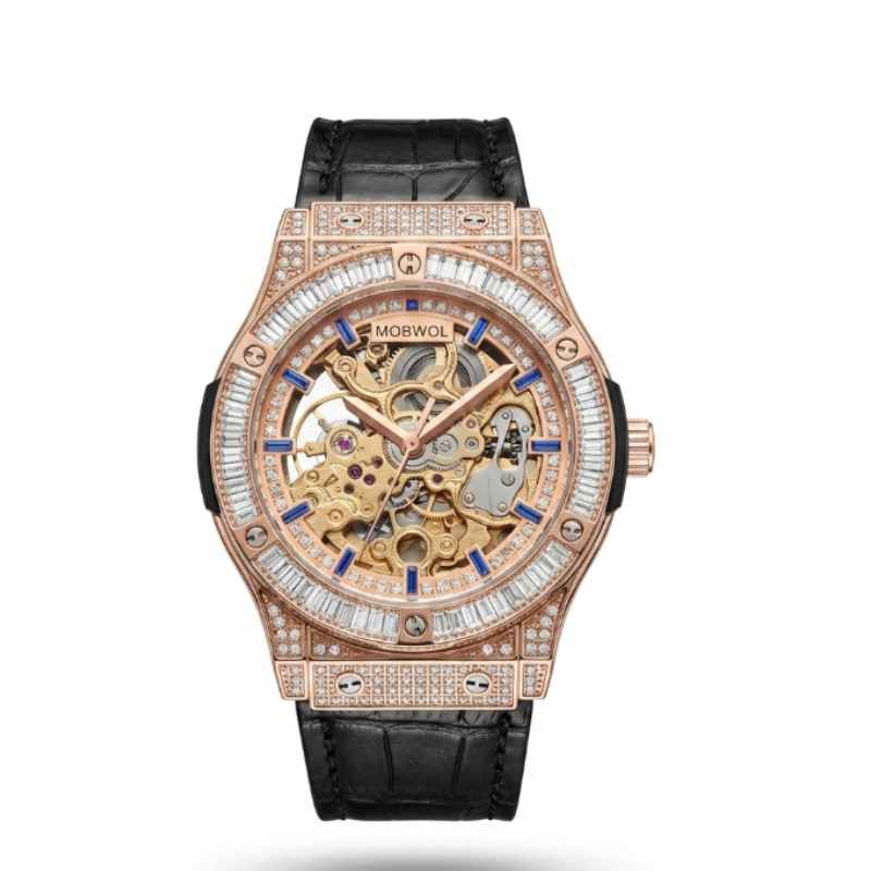 Luxury Watch Audemars Piguet - MOBWOL Rose Gold Skeleton Mechanical Watch