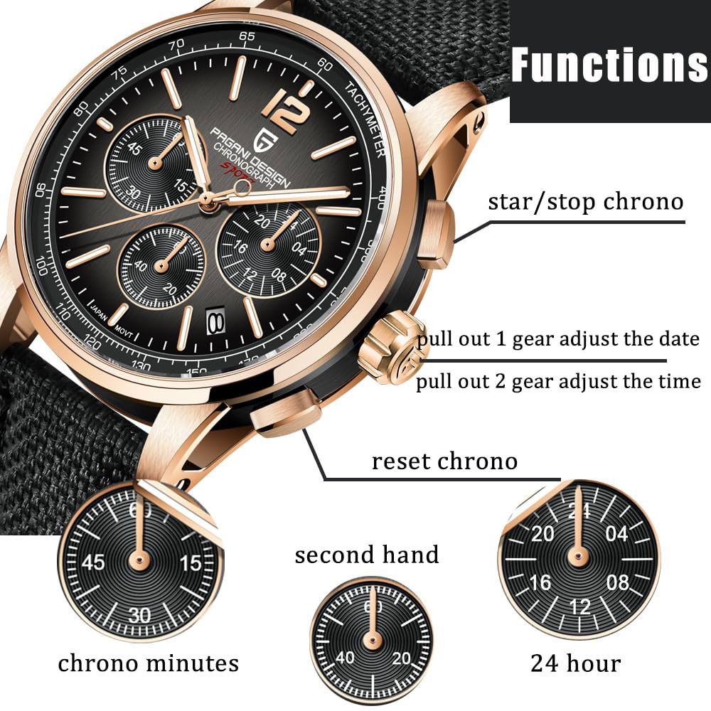 Luxury Watch Mockup - PAGANI DESIGN New Mens Watch 41mm