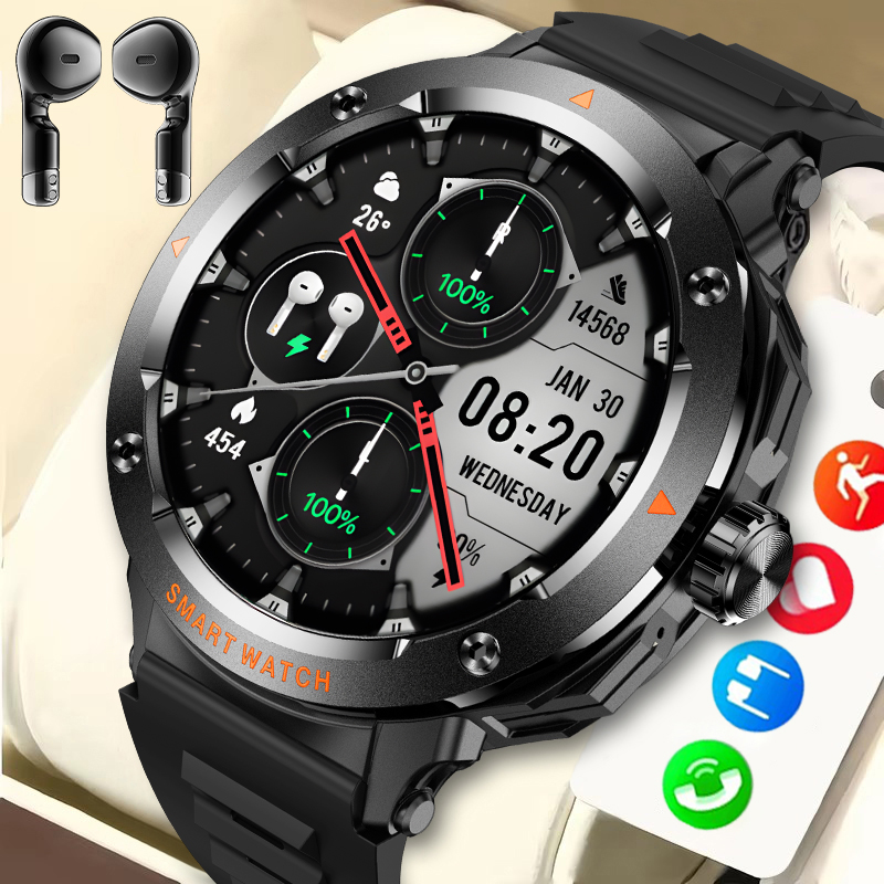 Luxury Watch On Wrist - 2025 Smart Watch TWS Wireless Earphones