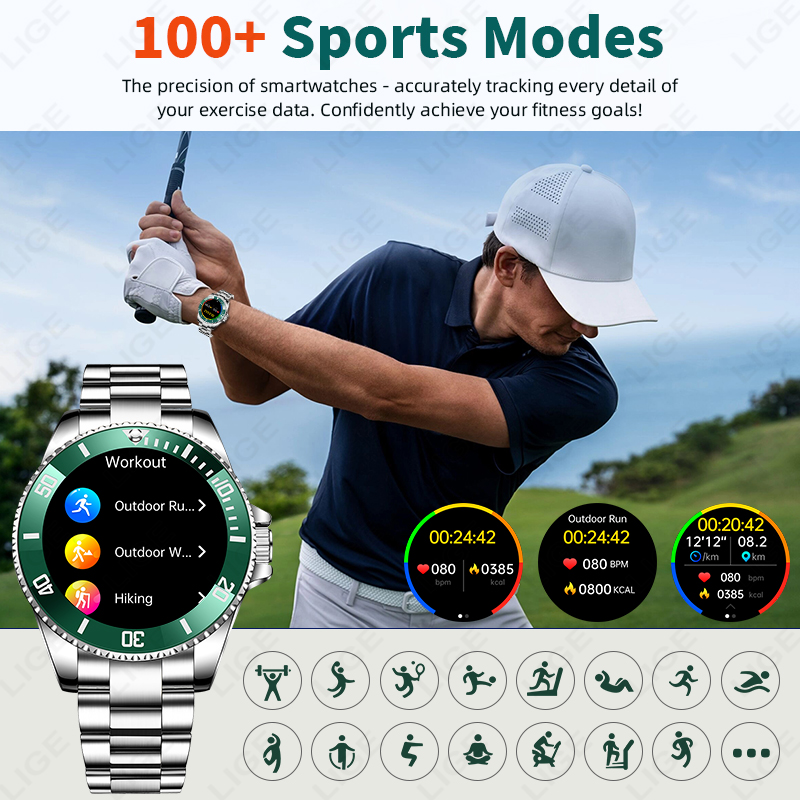 LIGE New Smart Watch Men Bluet - Luxury Watch On Wrist review and price