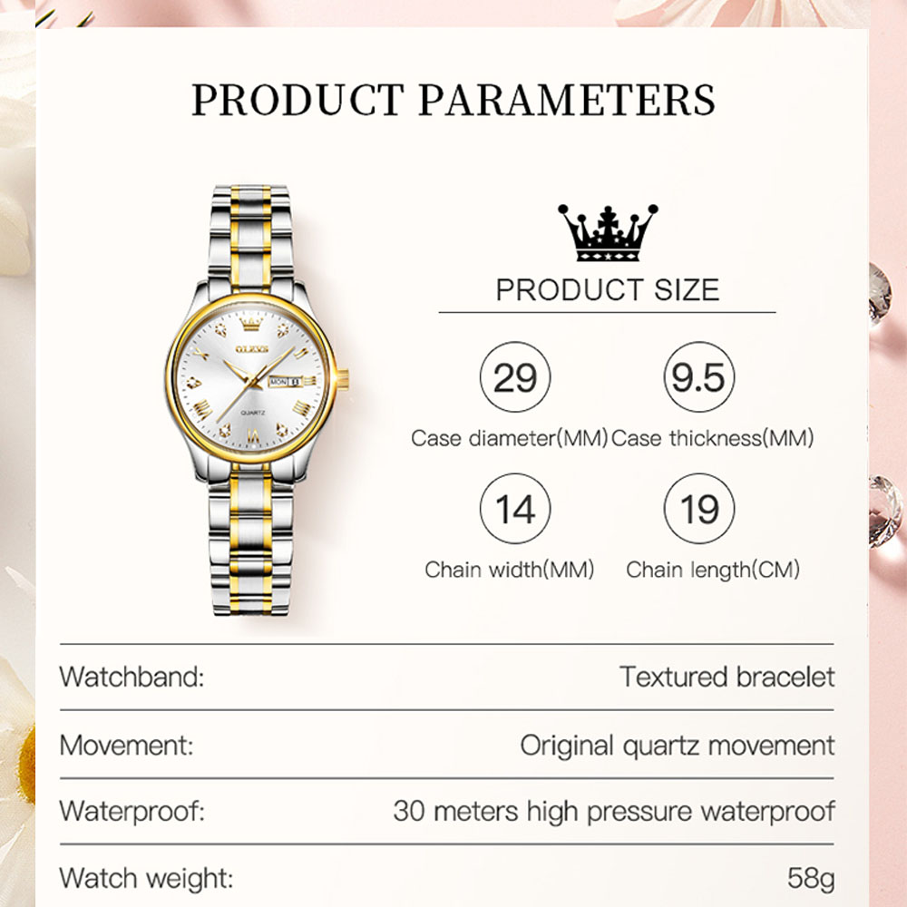 OLEVS 5563 New Fashion Women Q - Luxury Watch With Leather Strap review and price