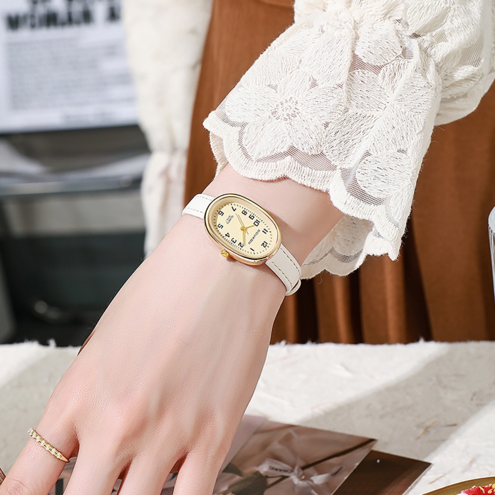 Luxury Oval Dial Women Watches - Luxury Watch With Leather Strap review and price
