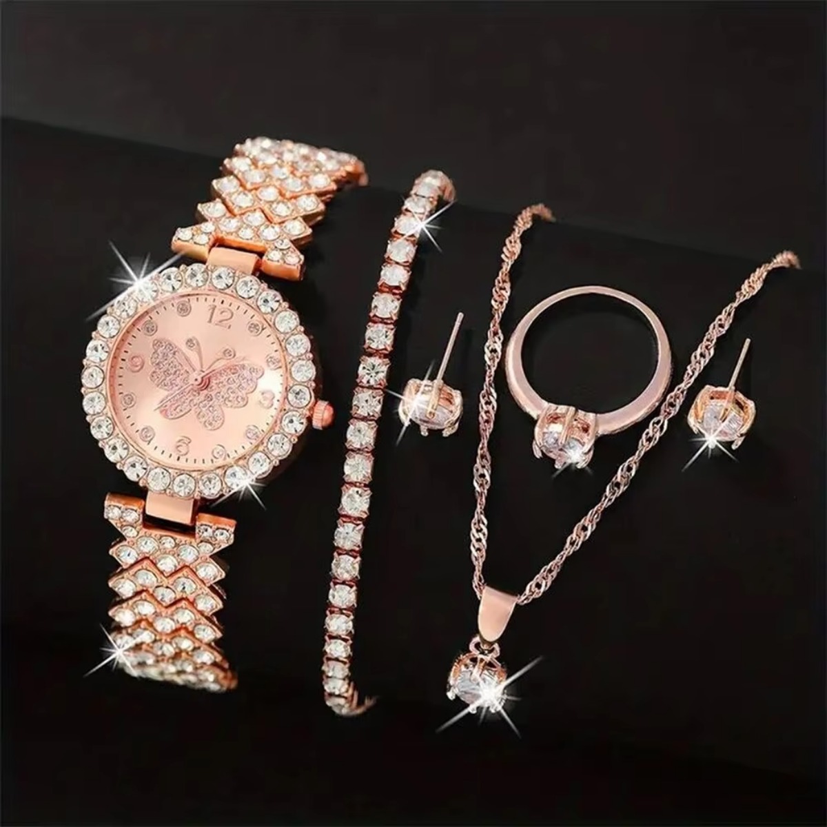 6PCS/Set Luxury Rhinestone But - Luxury Watch Kit review and price