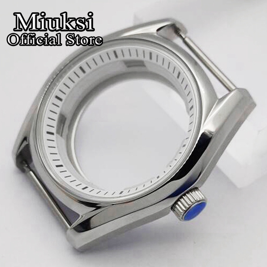 Miuksi 40mm silver watch case  - Exhibition Caseback review and price