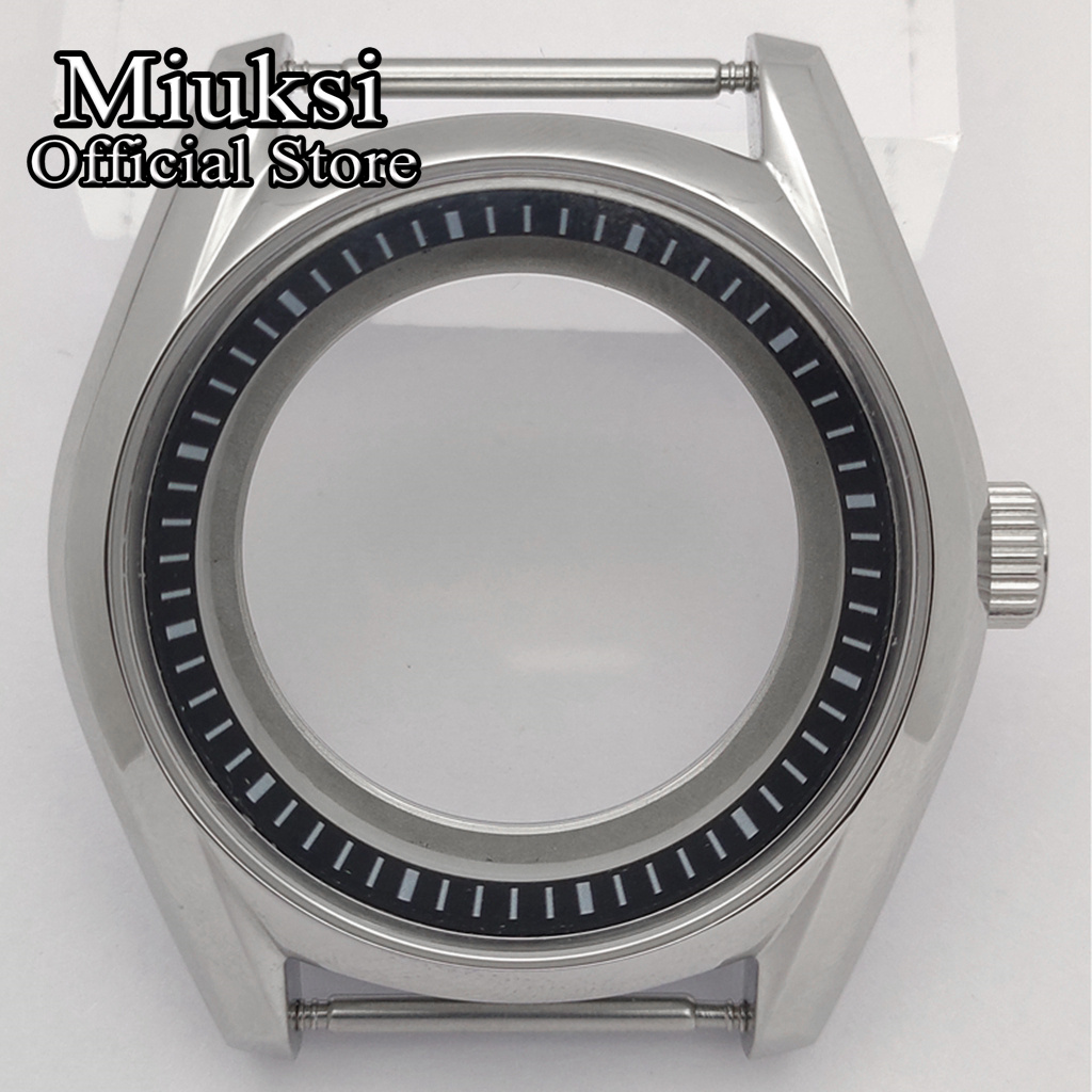 Miuksi 40mm silver watch case  - Exhibition Caseback review and price