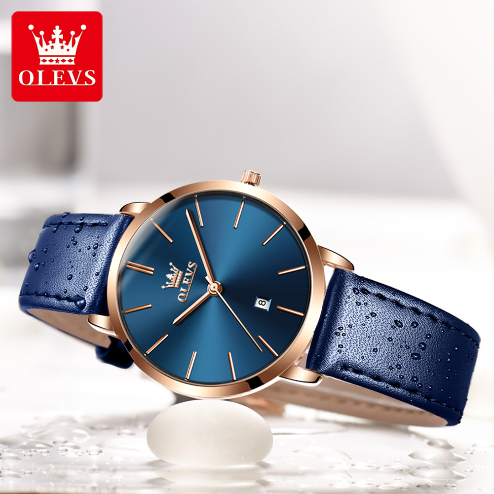 OLEVS Fashion Ultra Thin Women - Luxury Watch With Leather Strap review and price