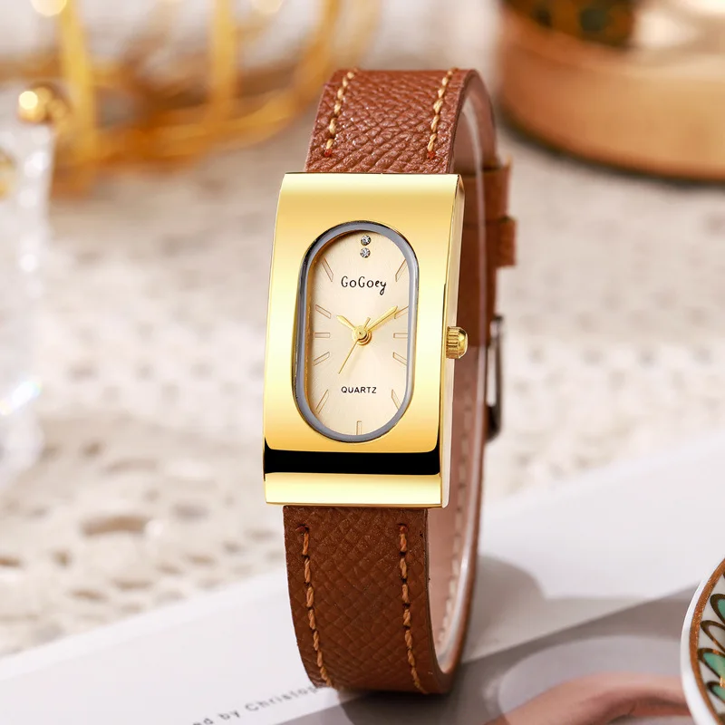 Luxury Ladies Brand Women Watc - Luxury Watch With Leather Strap review and price