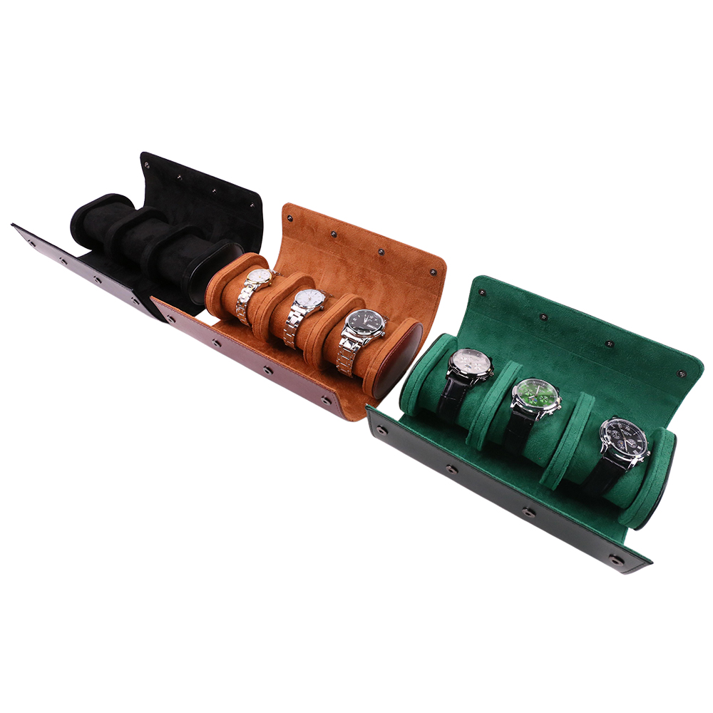 Luxury Portable 3 Slots PU Lea - Luxury Watch Case Travel review and price