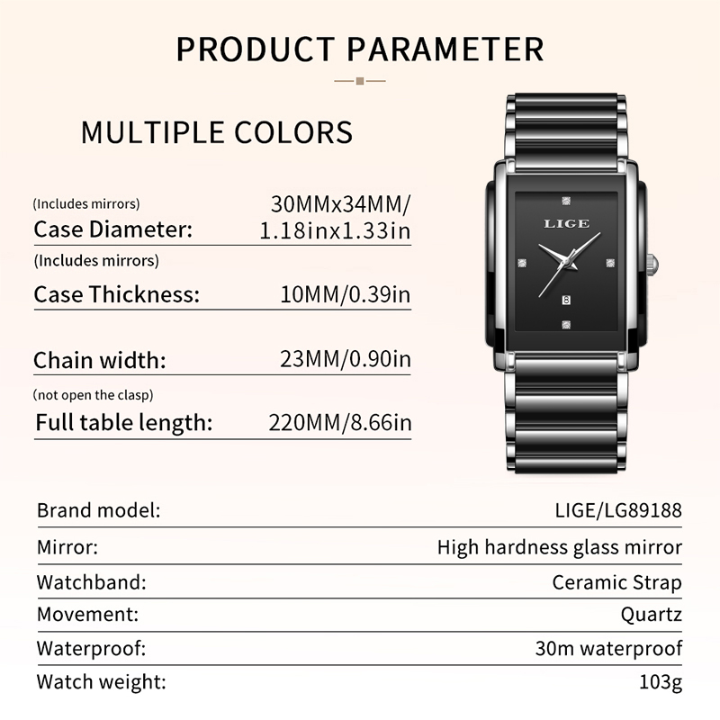 LIGE New Luxury Women Watches  - Luxury Watch Packaging Box review and price