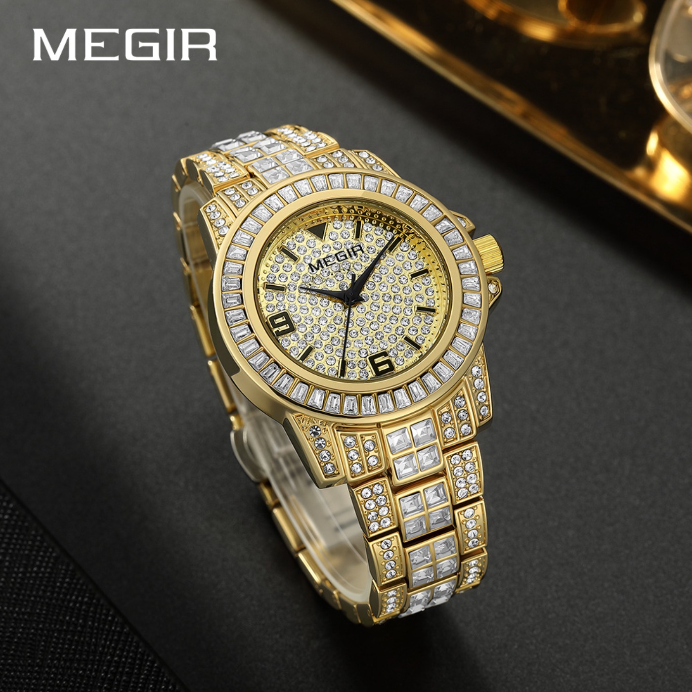 MEGIR Luxury Diamond Watches U - Luxury Watch Quartz review and price