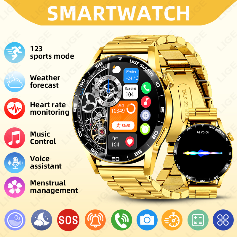 LIGE Luxury Smart Watch For Ma - Luxury Watch On Wrist review and price