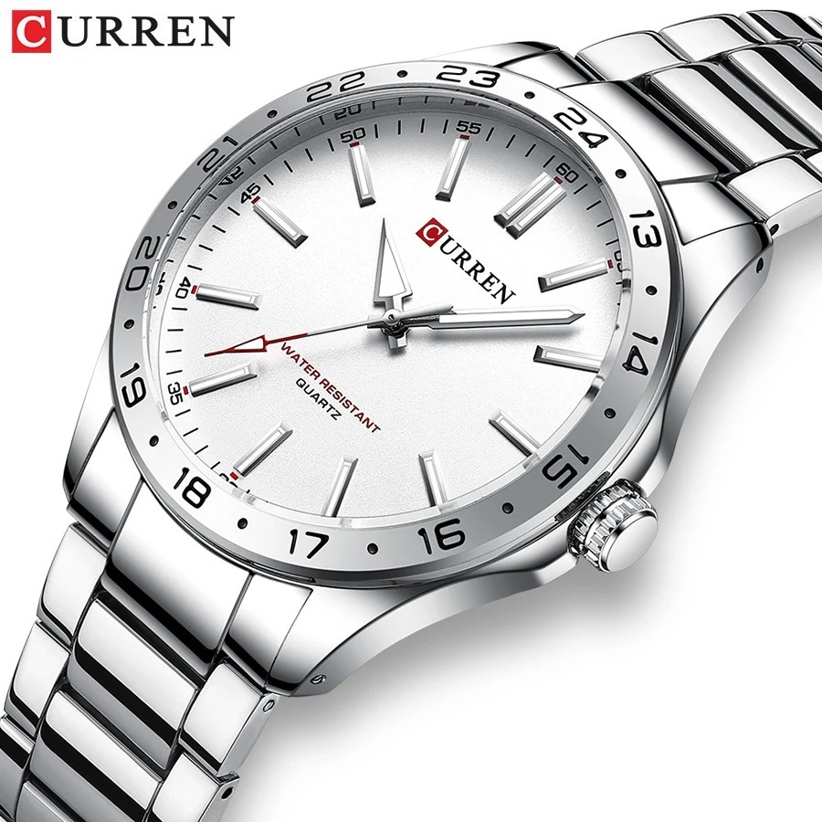 CURREN 8452 Silver White Gift  - Luxury Watch Audemars Piguet review and price