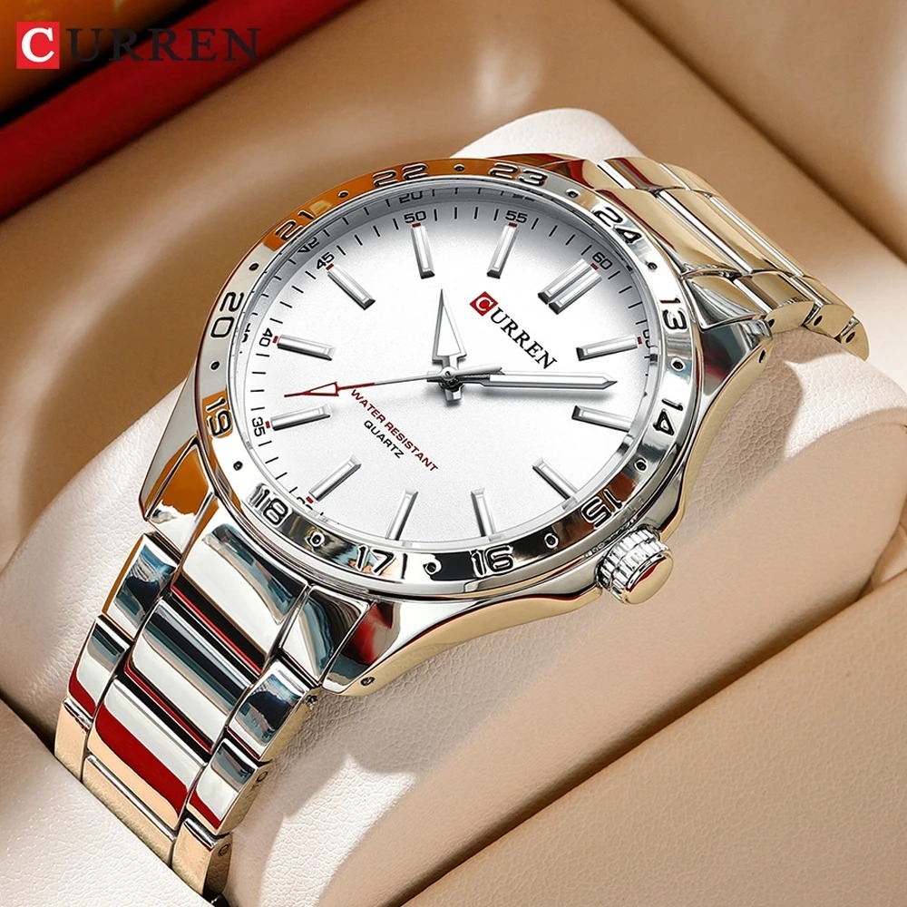 CURREN 8452 Silver White Gift  - Luxury Watch Audemars Piguet review and price