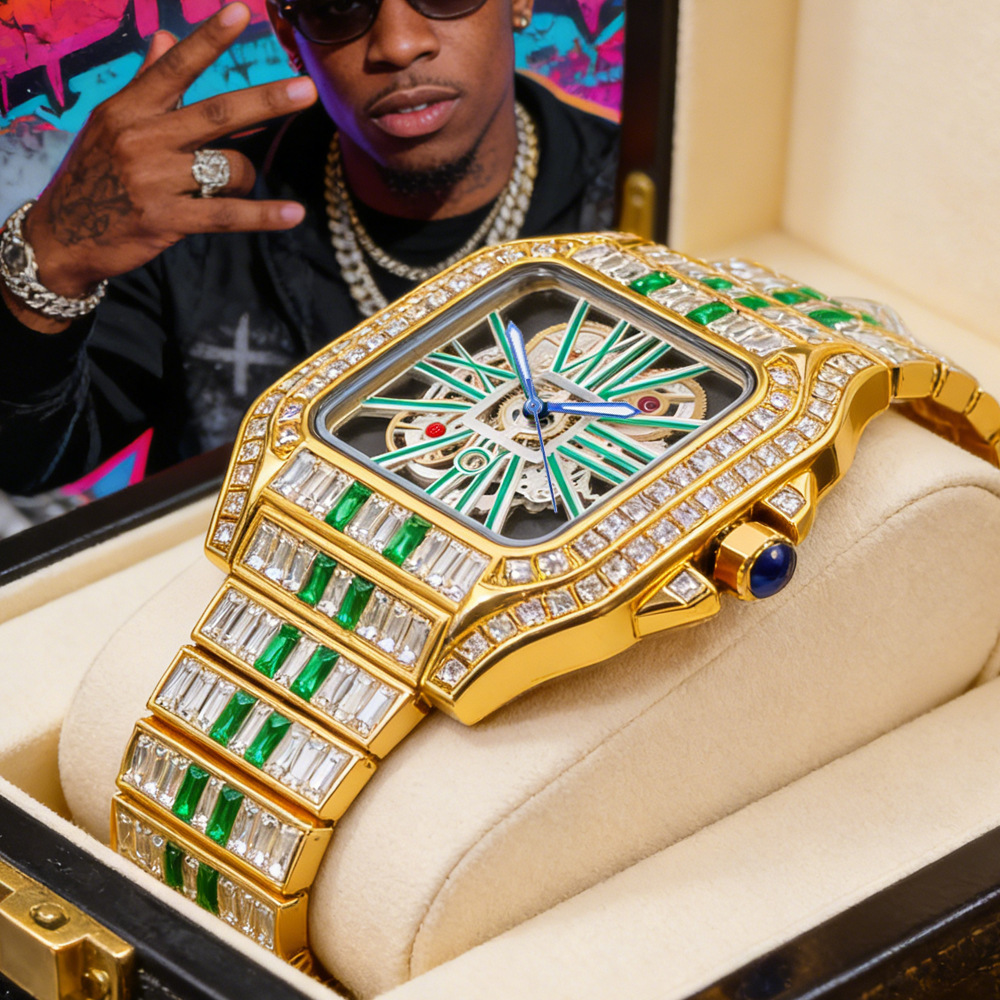Hollow Luxury Bling Quartz Wri - Luxury Watch And Jewelry Brand review and price
