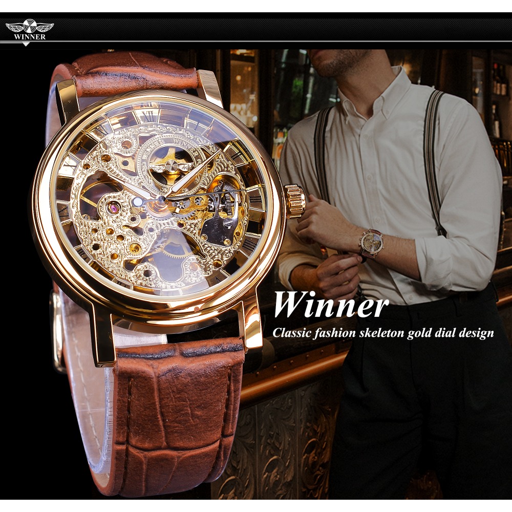 Winner Luxury Gold Skeleton Wa - Luxury Watch And Price review and price