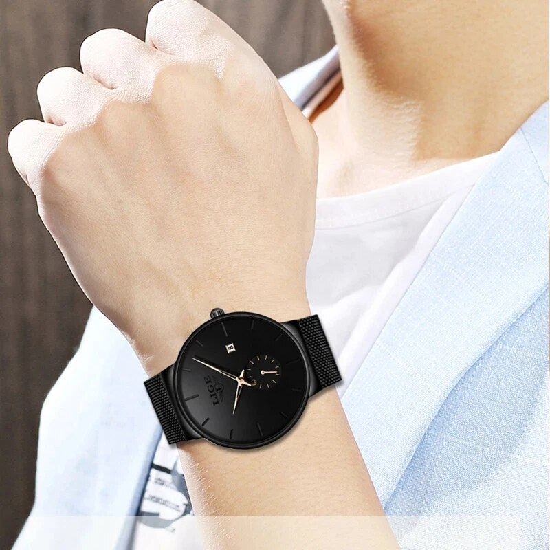 LIGE Fashion Mens Watches Top  - Luxury Watch Mockup review and price