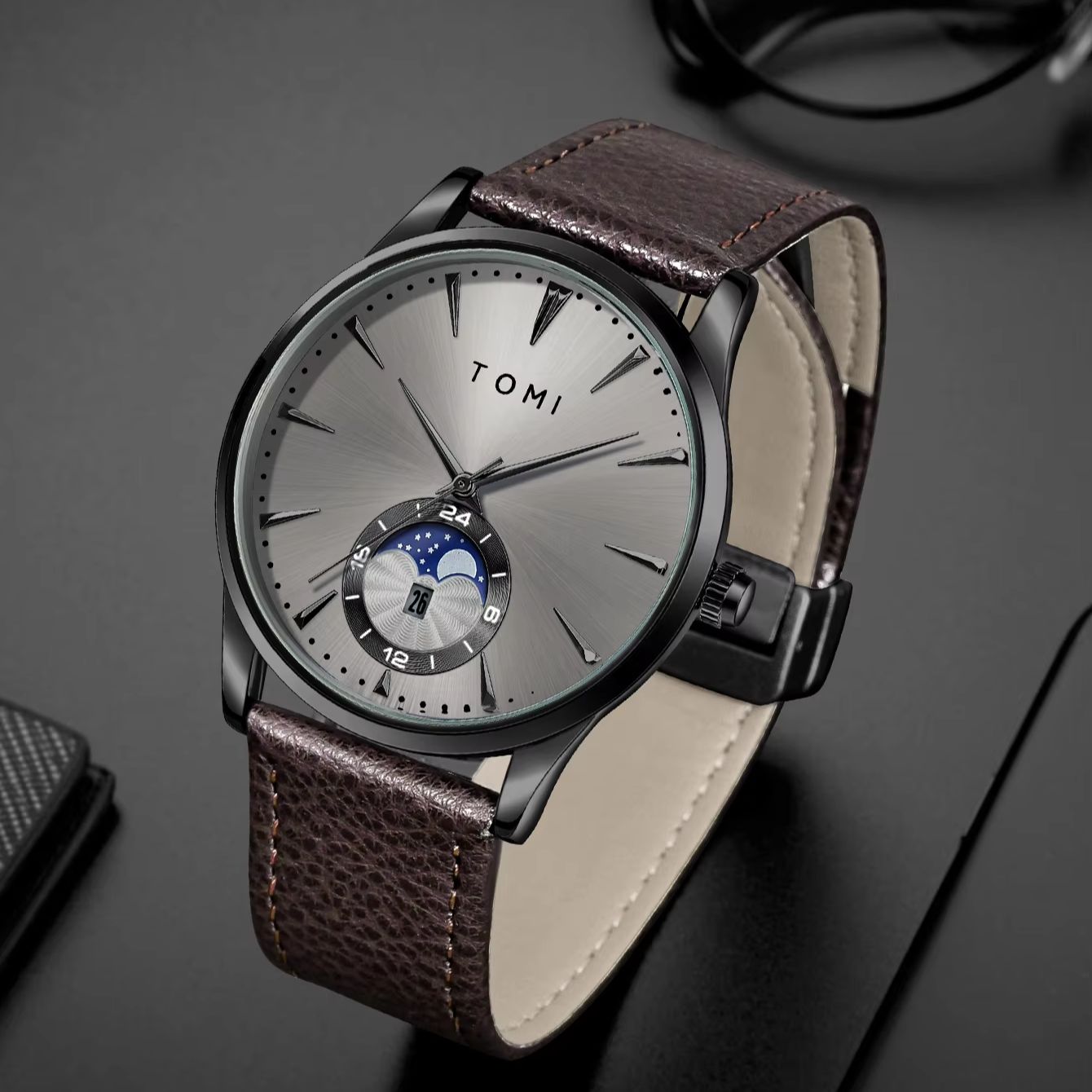 TOMI 2Pcs Men's Watch Gift Set - Luxury Watch Kit review and price