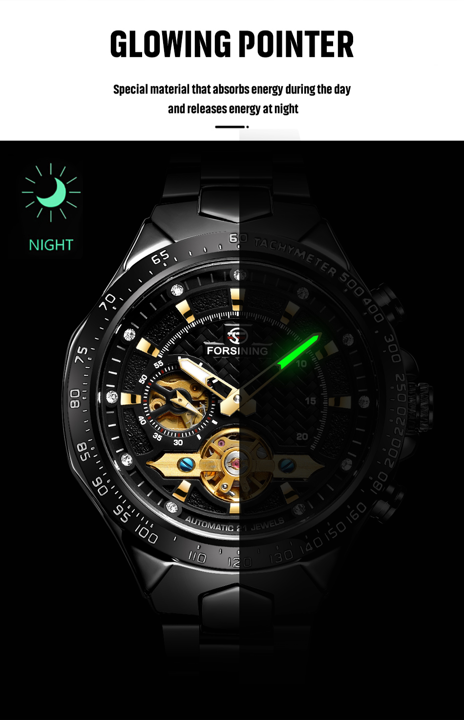 Forsining Diamond Skeleton Out - Luxury Watch And Price review and price