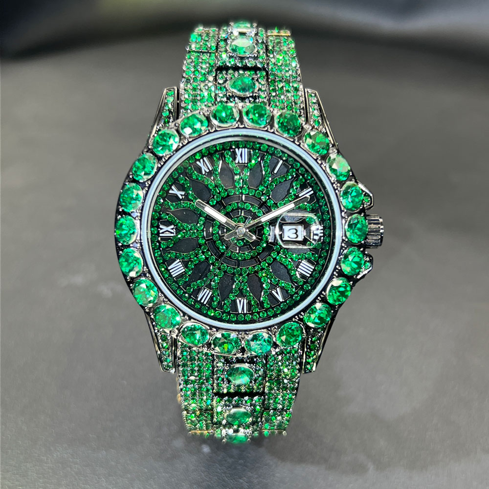 Green Diamond Watch For Men Br - Luxury Watch And Jewelry Brand review and price