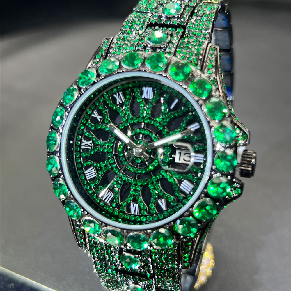 Green Diamond Watch For Men Br - Luxury Watch And Jewelry Brand review and price