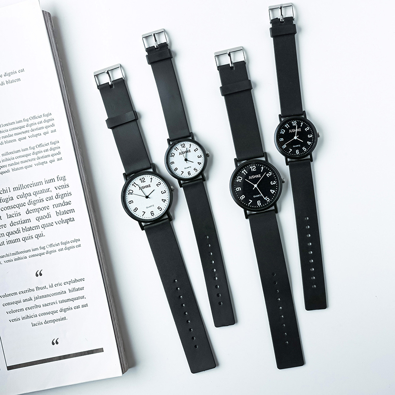 Simple Black Watch Quartz Watc - Luxury Watch With Leather Strap review and price